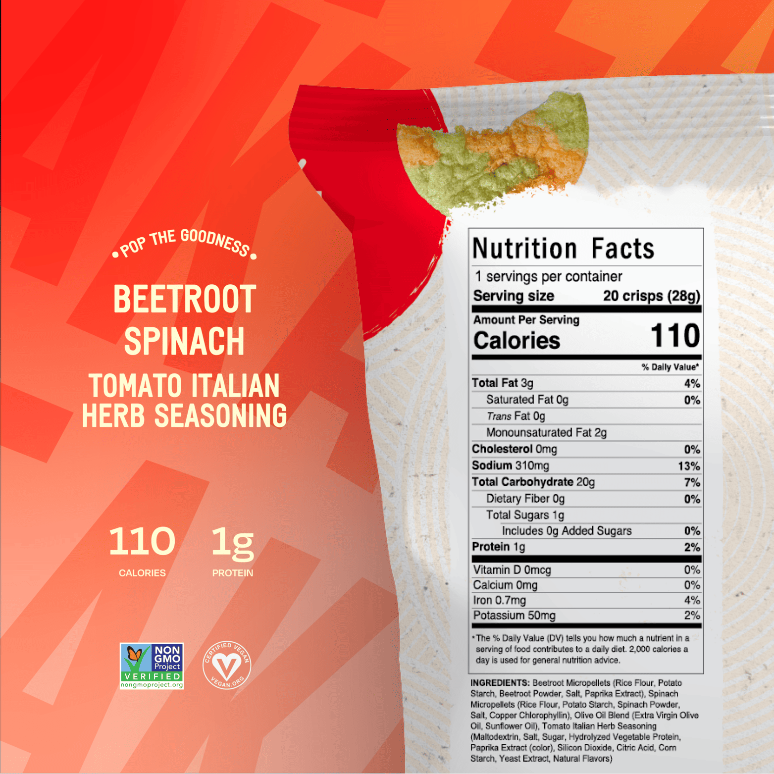 Tomato & Italian Herbs Veggie Crisps – PeaKaPop