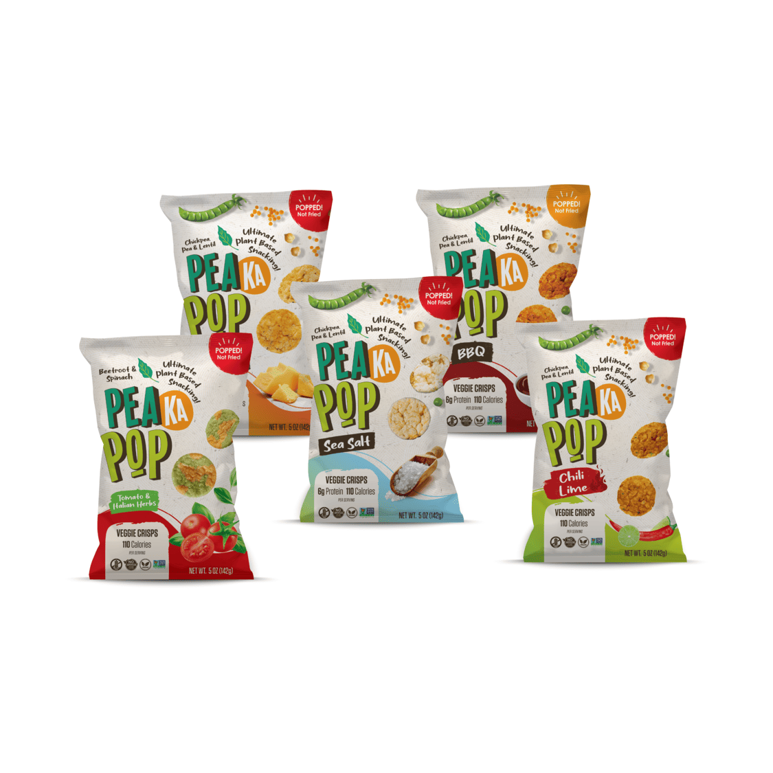 peakapop 5oz bags of all flavors